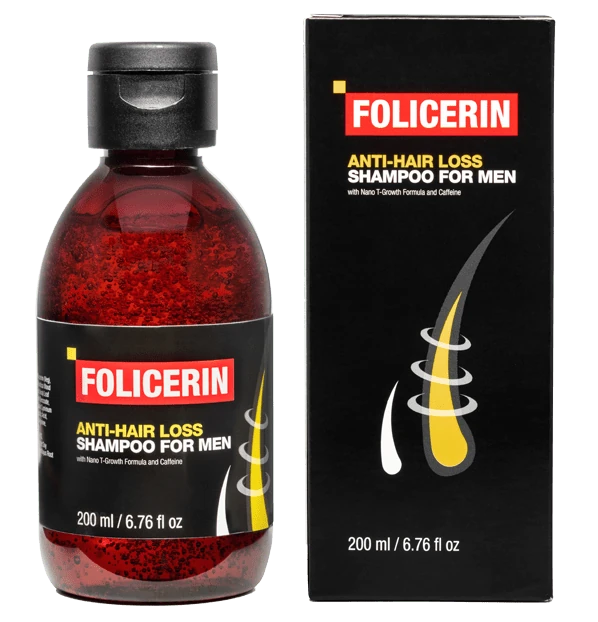 Folicerin shampoo anticaduta per uomini: confezione prodotto